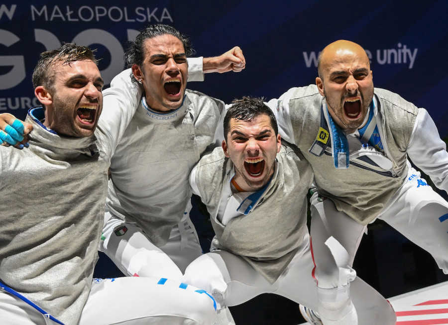 Daniele Garozzo, Alessio Foconi and Enzo Lefort European Fencing Games 2023